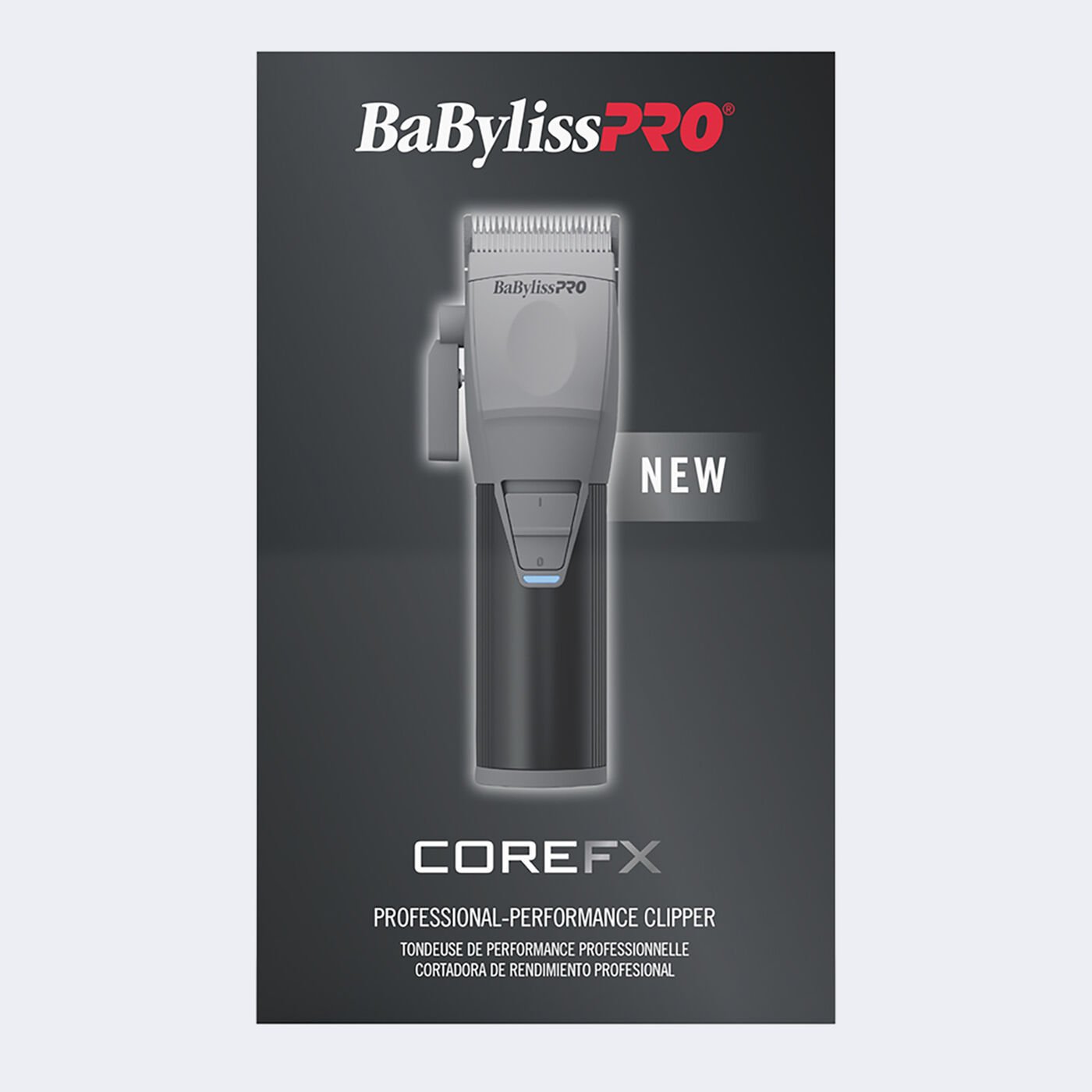 Babyliss pro Cortadora de cabello profesional gris 6800 rpm con palanca ajustable para el cortecorefx 86